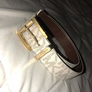 White Michael Kors belt